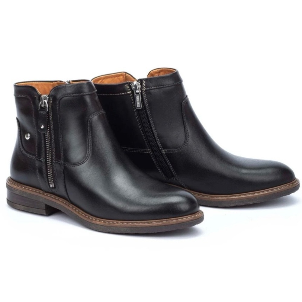 ❤️PIKOLINOS black Leather Ankle Booties | size 6.5 - 7 US / 37 EU - Picture 6 of 8